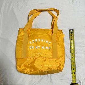 Small cooler bag Yellow Sunshine on my mind waterproof fabric
